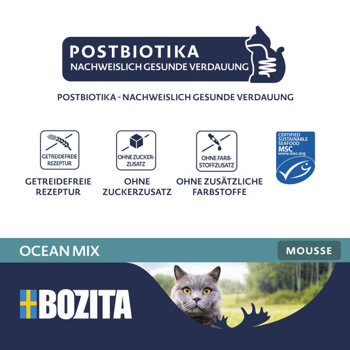 BOZITA Katzen-Nassfutter Mousse Ocean Mix